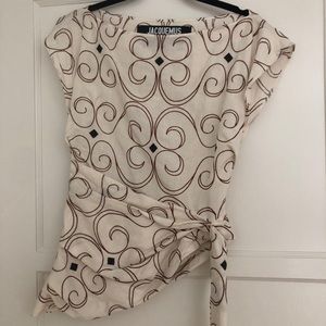 Jacquemus Embroidered Blouse with Drape Panel